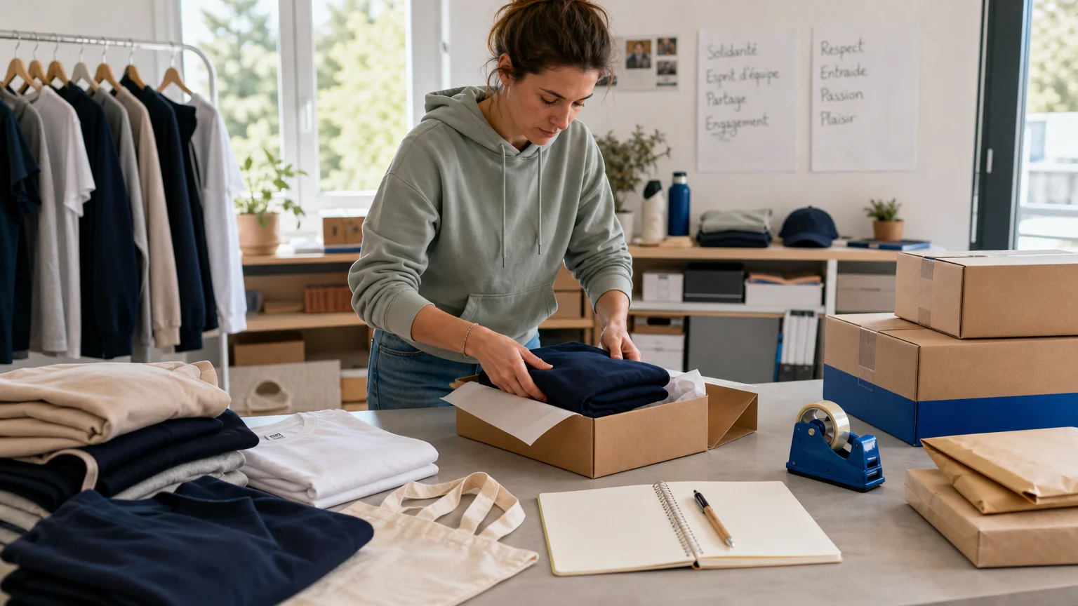 Préparation de commandes de merchandising associatif sans stock important